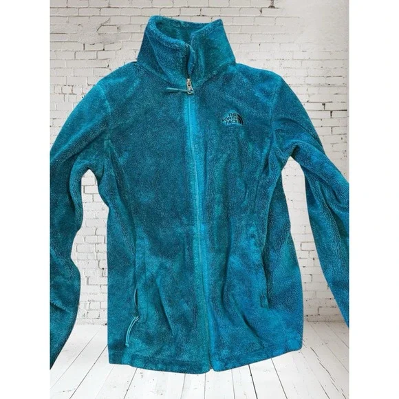 🔥The North Face🤑 Women's Osito Fleece Jacket Full Zip Fuzzy Teal/green X-small - Picture 2 of 5